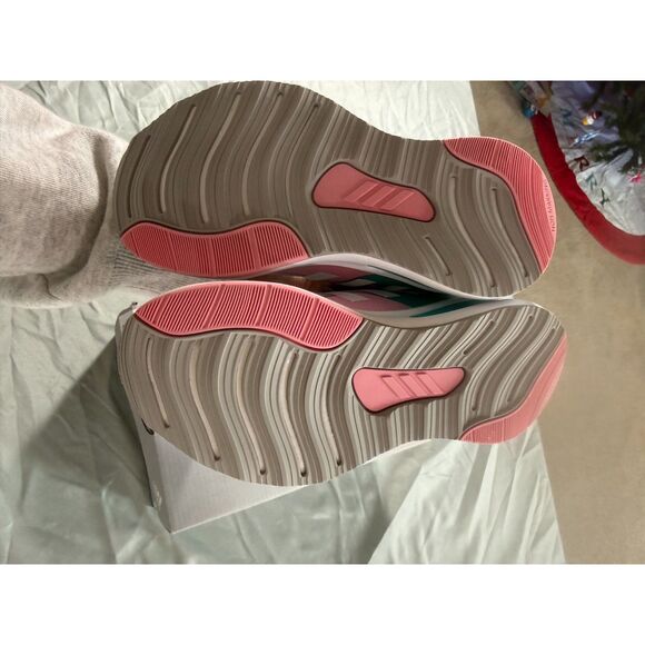 NIB! Adidas FortaRun EL K Toddler Shoes - Grey/Pink/Teal Size 11K - Picture 4 of 7
